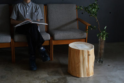 丸太スツール HIBA WOOD STOOL