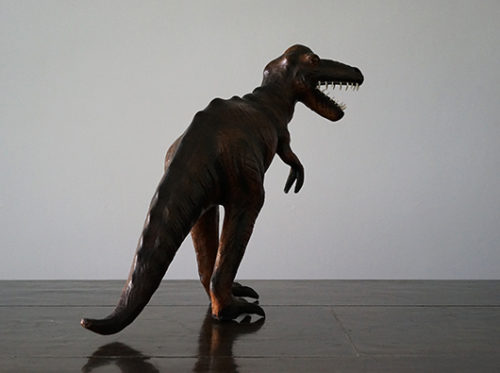 恐竜オブジェ 皮製 レザー