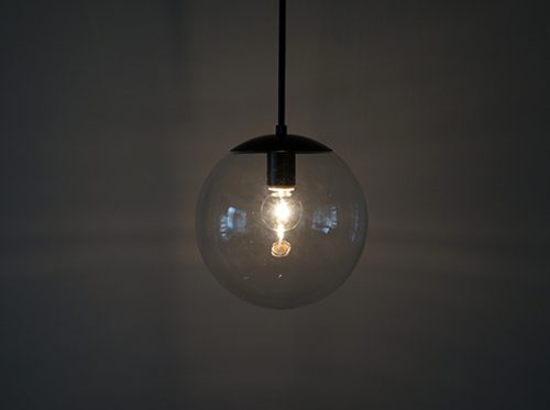 球体照明ガラスパイプ吊りライト
