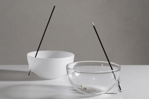 clear b Glass Incense Stand
